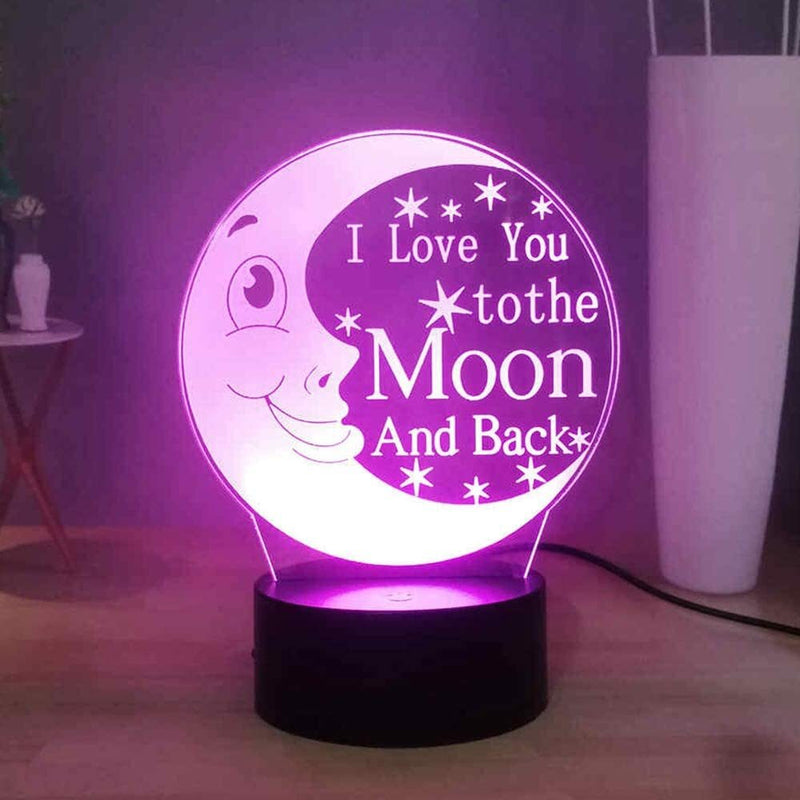 Moon & Back Illusion Lamp, 3D Light Experience - Flashpopup.com