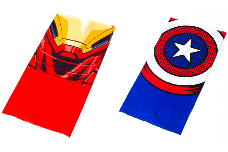 Marvel 2 Pc Gaiter Set Iron Man + Captain America Neck & Face PPE Accessory - Flashpopup.com