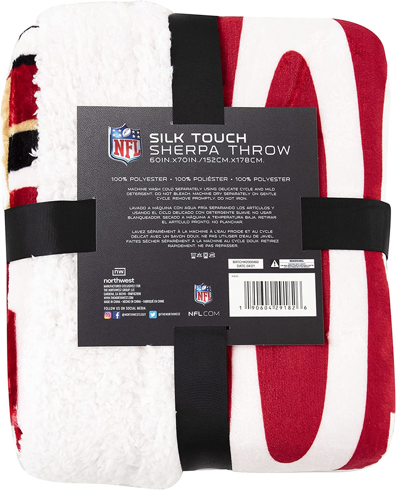 NFL Silk Touch Sherpa Oversized Throw - 49ers (60"x 70")