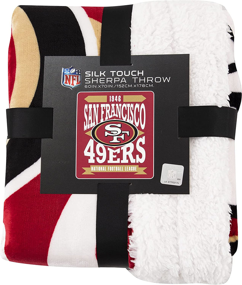 NFL Silk Touch Sherpa Oversized Throw - 49ers (60"x 70")