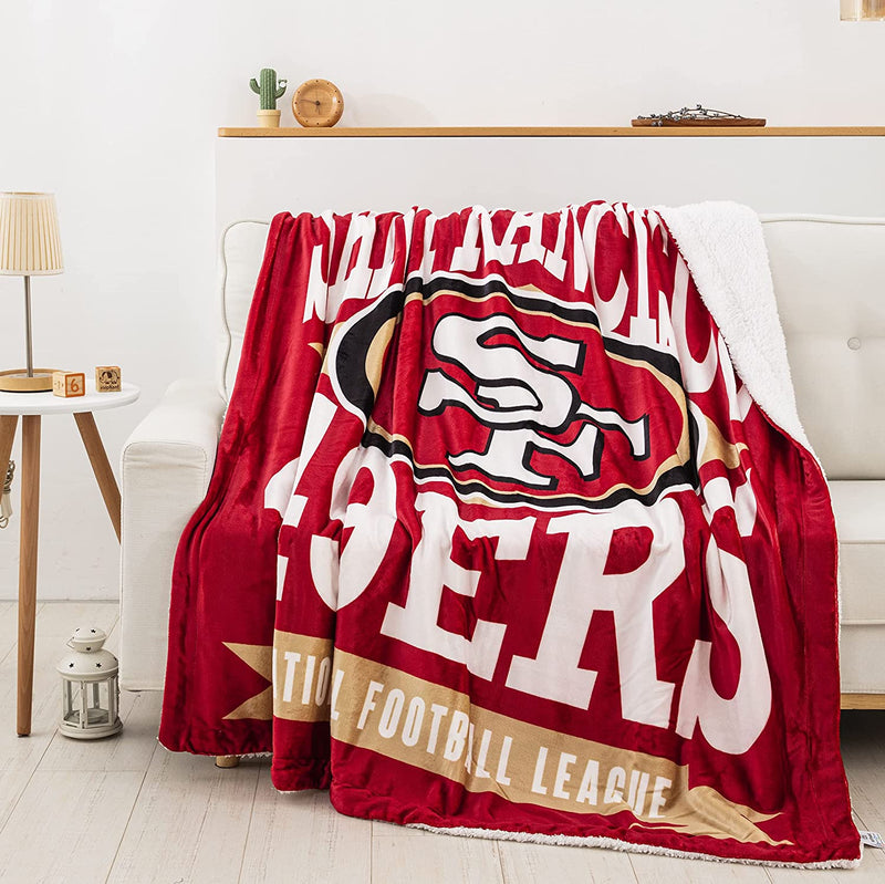 NFL Silk Touch Sherpa Oversized Throw - 49ers (60"x 70")
