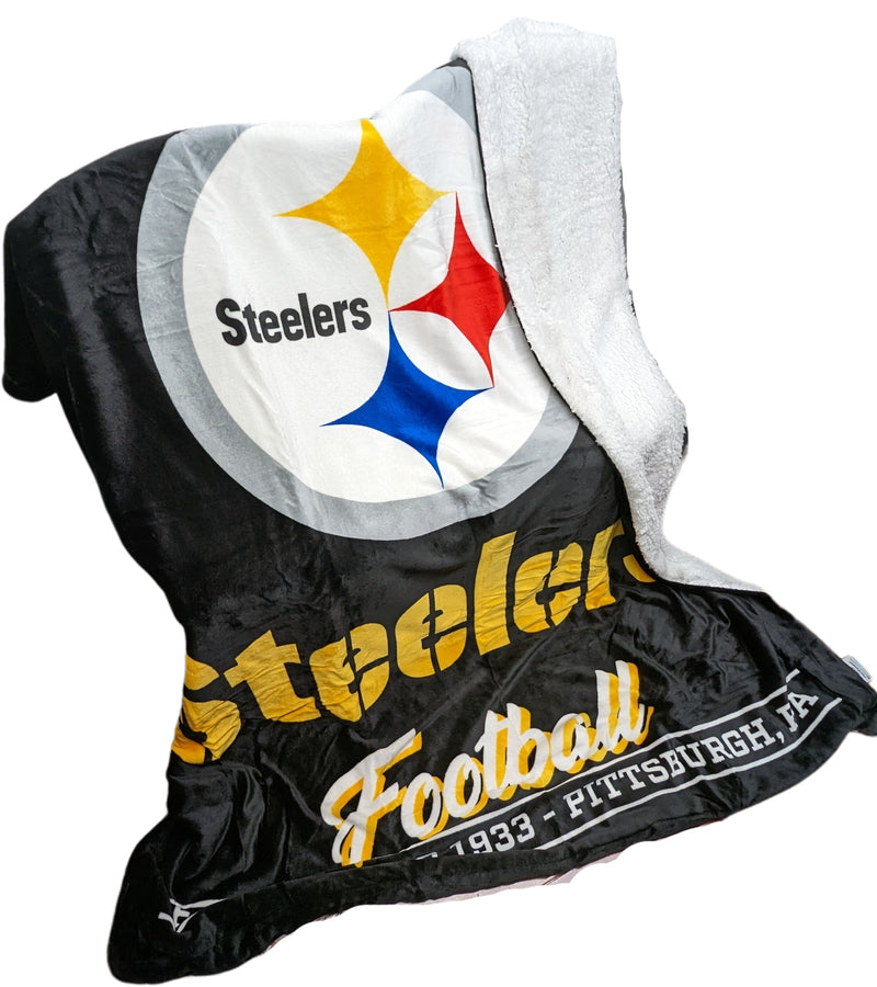 NFL Silk Touch Sherpa Oversized Throw - Steelers (60"x 70")