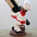 New Classic Chef Sitting on Wine Barrel Wine Holder Sculpted for Home Decoration