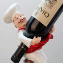 New Classic Chef Sitting on Wine Barrel Wine Holder Sculpted for Home Decoration