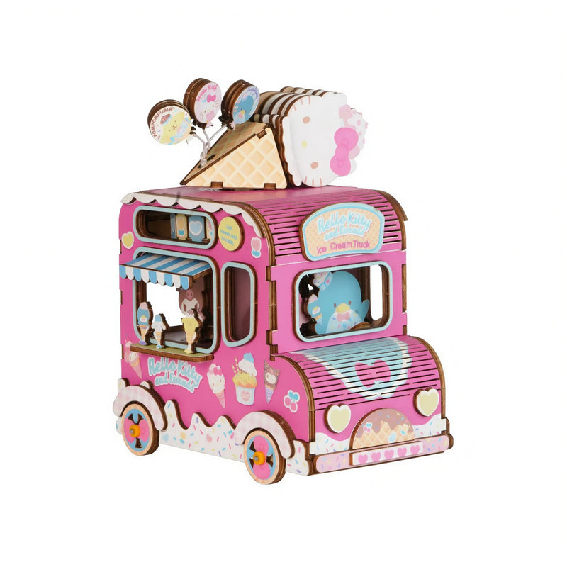 DIY 3D - Hello Kitty and Friends Ice Cream Truck Music Box 158pcs