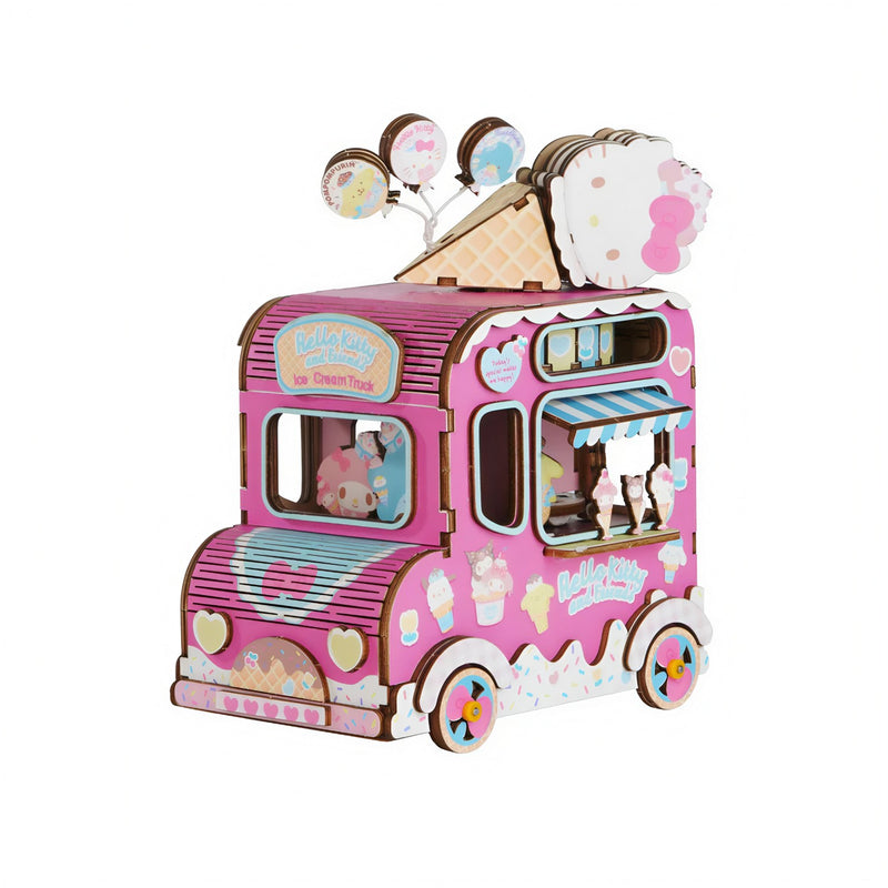 DIY 3D - Hello Kitty and Friends Ice Cream Truck Music Box 158pcs