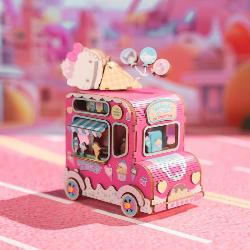 DIY 3D - Hello Kitty and Friends Ice Cream Truck Music Box 158pcs