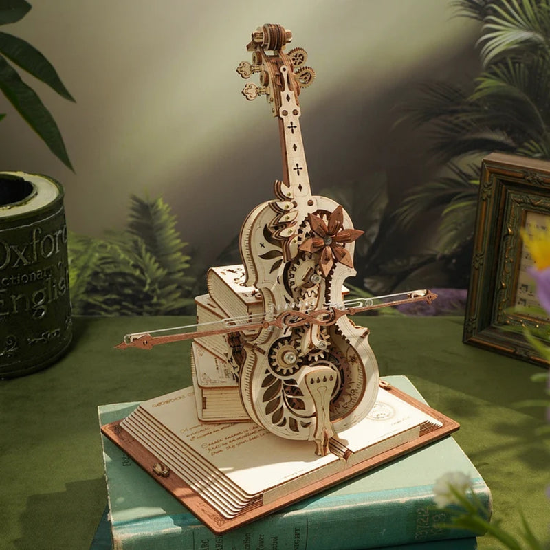 DIY 3D Music Box Puzzle Magic Cello 199pcs