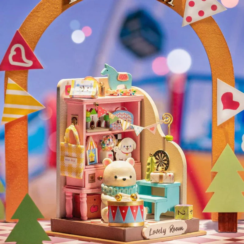 DIY 3D Miniature House Puzzle Childhood Toy House 68pcs