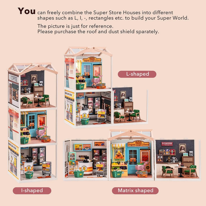 DIY 3D House Puzzle Super Store: Daily Inspiration Cafe 100pcs