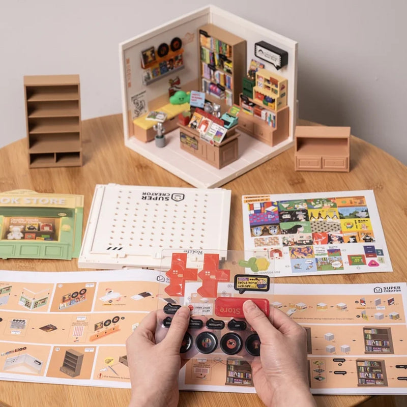 DIY 3D House Puzzle Super Store: Fascinating Book Store 108pcs