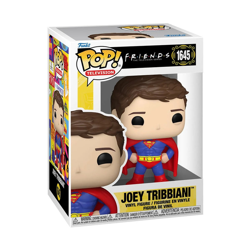 Funko Pop! 3 Pack Friends - Joey Tribbiani Superman #1645, Chandler Bing Flashback #1646, Ross Geller Armadillo #1648