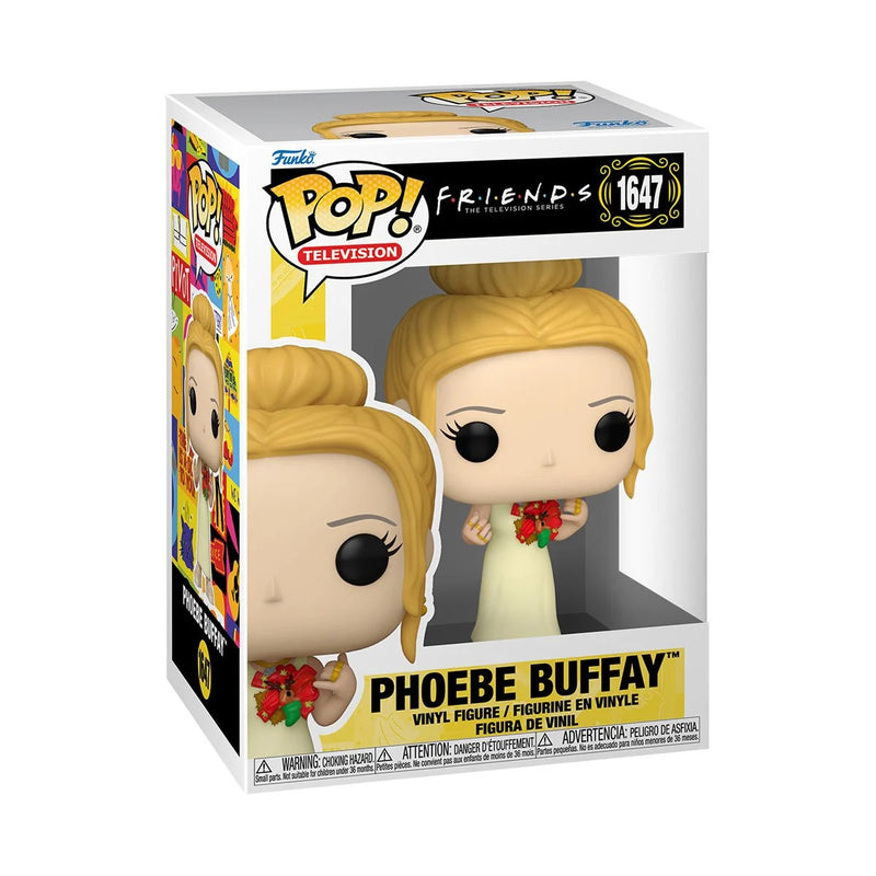 Funko Pop! 3 Pack Friends - Phoebe Buffay Christmas Bow #1647, Monica Geller Mockolate #1649, Rachel Green with Cat #1650