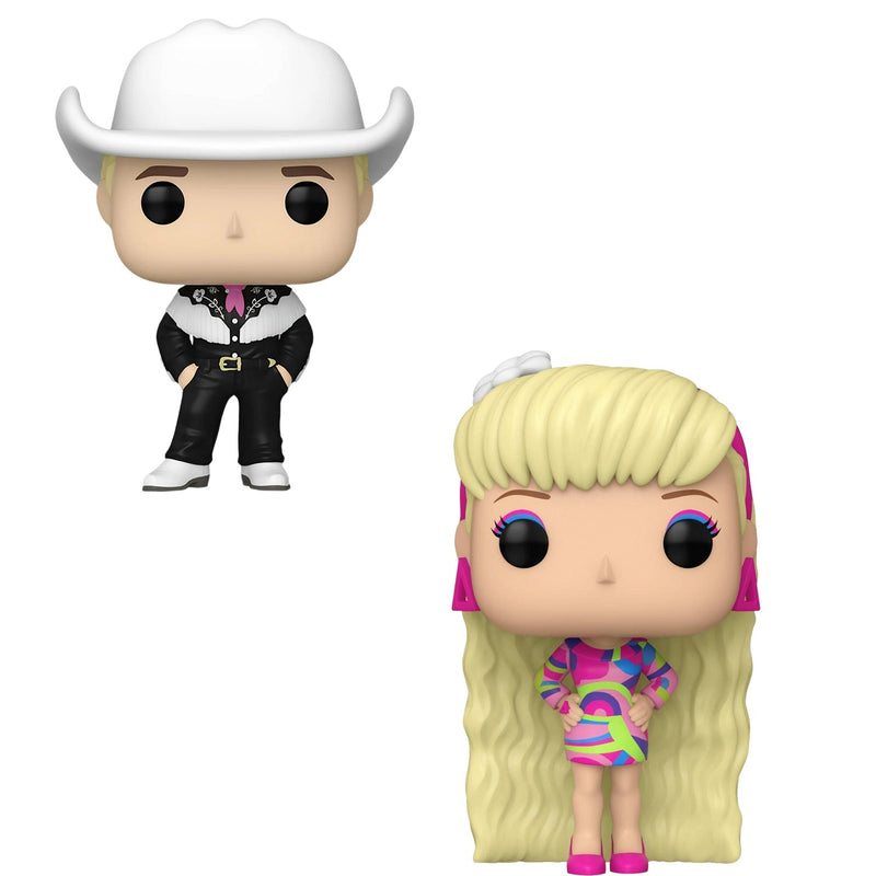 Funko Pop! 2 Pack Western Ken #1446 & Totally Hair Barbie #123