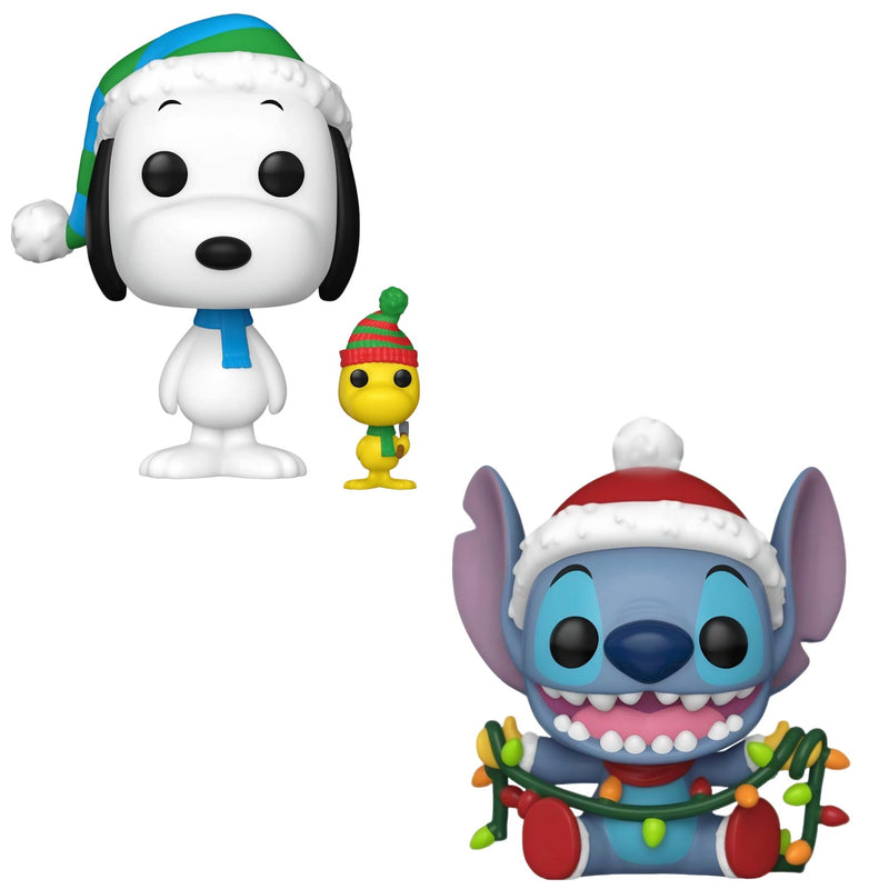 Funko Pop! 2 Pack - Snoopy & Woodstock #1628 & Stitch with Lights #1504