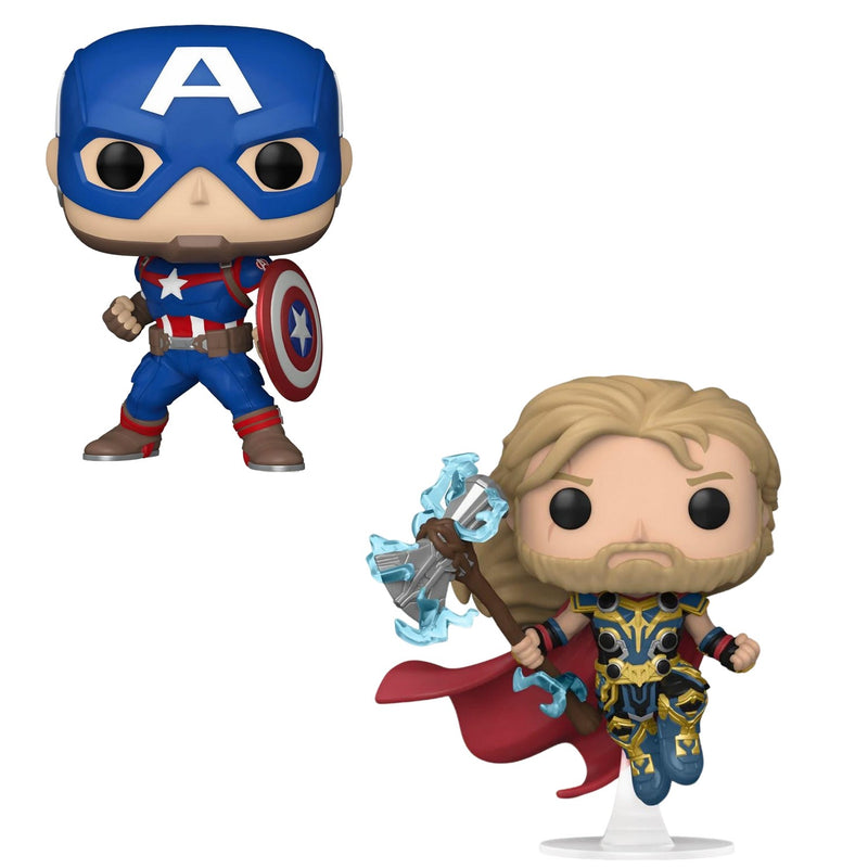 Funko Pop! 2 Pack Marvel - Captain America #1419 & Thor #1040