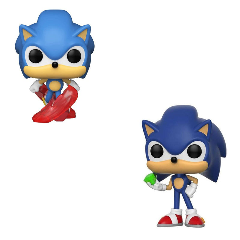 Funko Pop! 2 Pack Sonic The Hedgehog - Classic Sonic & Sonic with Emerald #632 #284