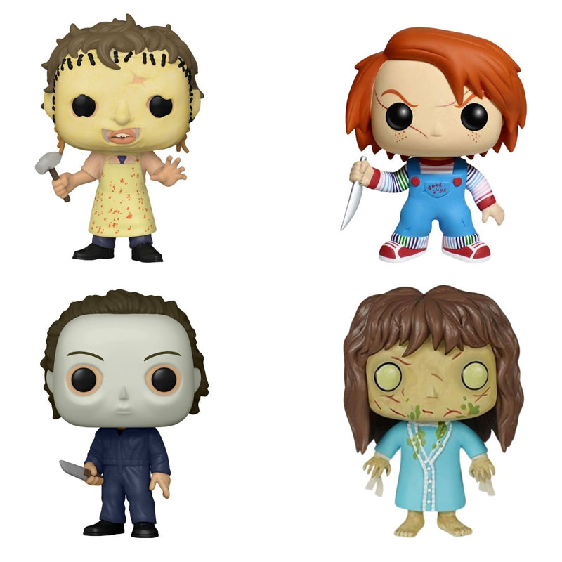 Funko Pop! 4 pack Horror: Leatherface, Chucky, Michael Myers, Regan #1150, #56, #1156, #203