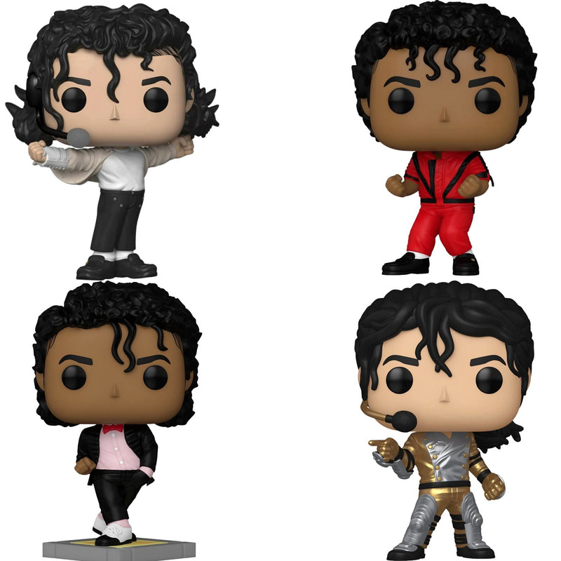 Funko Pop! 4 Pack Michael Jackson - Super Bowl #346, Thriller #359, Billie Jean #360, Armor #376