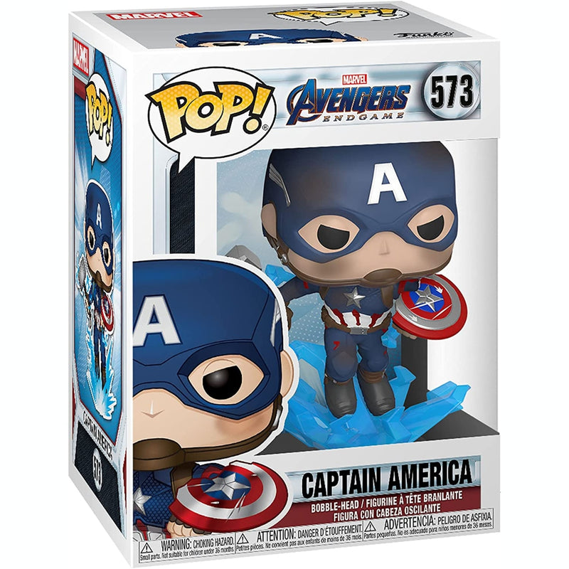 Funko Pop! 2 Pack Marvel - Captain America #573 & Iron Spider with Nano Gauntlet #574