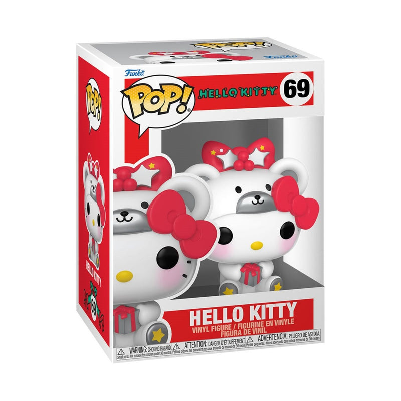 Funko Pop! 4 Pack Hello Kitty: Classic, Kawaii Burger Shop, Polar Bear Hat, Kaiju Sea Kaiju #28, #29, #69, #41