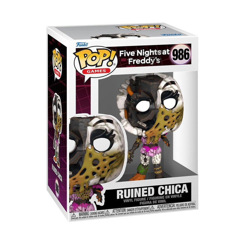 Funko Pop! 4 Pack Five Nights at Freddy's: Santa Freddy #936, Foxy the Pirate #109, Twisted Bonnie #17, Ruin Ruined Chica #986