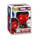 Funko Pop! 2 Pack Holiday Marvel - Spiderman with Open Gift #1441 & Red Hulk with Snowman #1439
