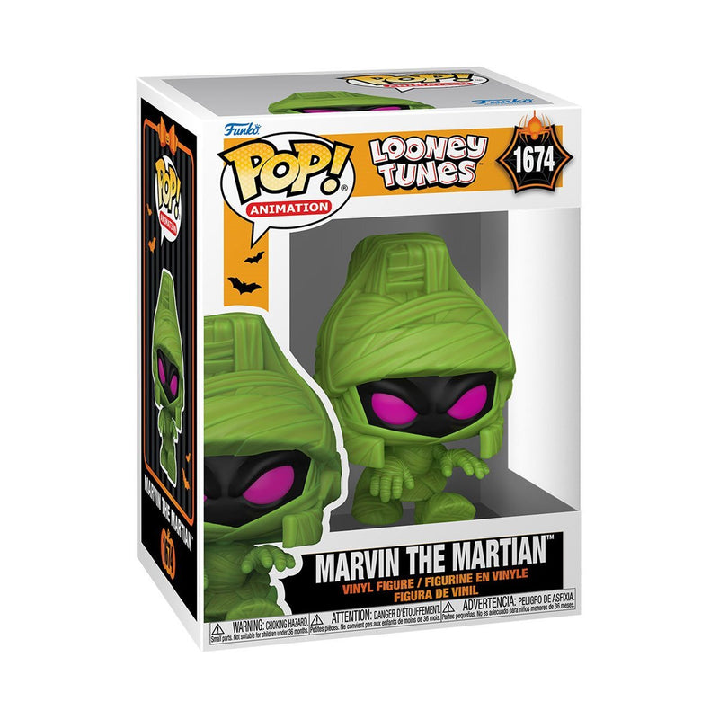 Funko Pop! 4 Pack Looney Tunes Halloween: Bugs Bunny (Ghost) #1673, Tweety (Witch) #1676, Sylvester (Pumpkin) #1675, Marvin the Martian (Mummy) #1674