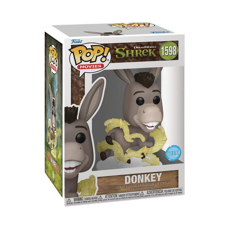 Funko Pop! 2 Pack Shrek - Puss In Boots #1596 & Donkey (Glitter) #1598