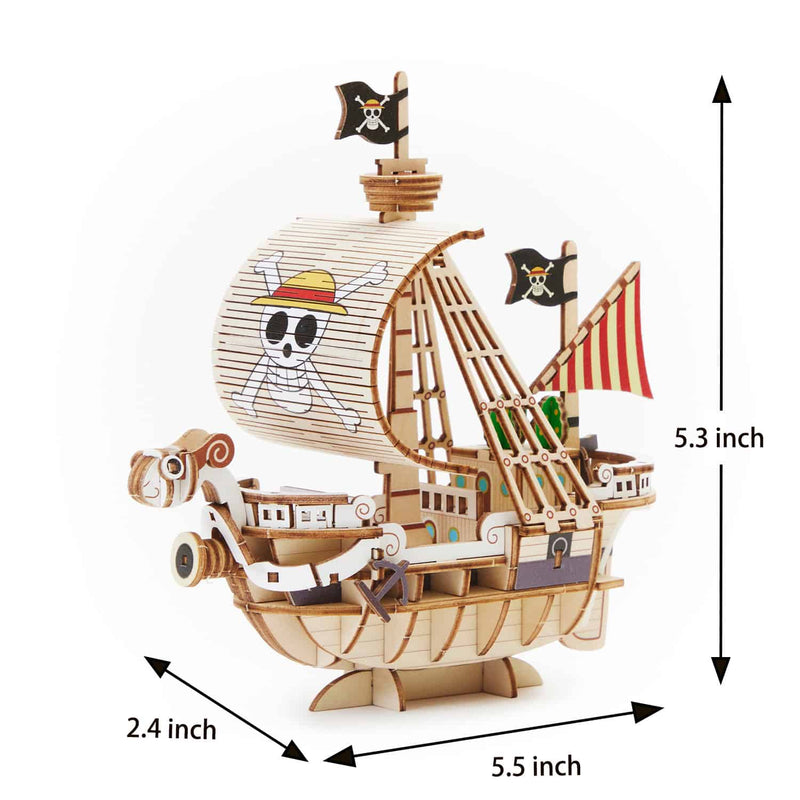 3D DIY Puzzle: One Piece Going Merry Ship - wa-gu-mi - 88pcs