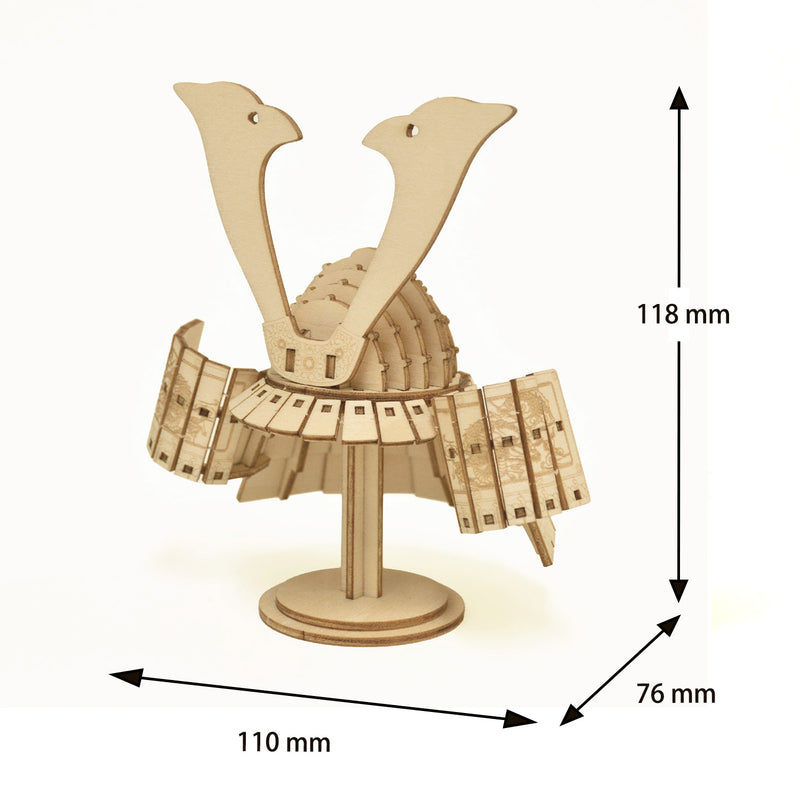 3D DIY Puzzle: Kabuto Samurai Warrior Helmet - 77pcs