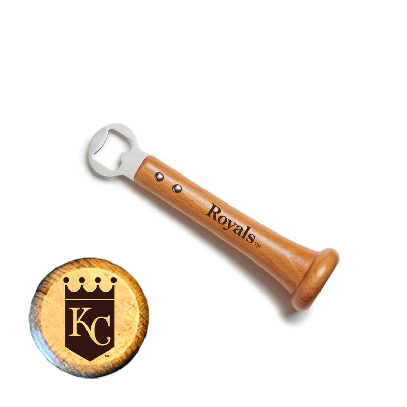 MLB Hardwood Pickoff Bottle Opener, Kansas City Royals