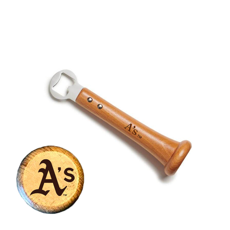 MLB Hardwood Pickoff Bottle Opener, Oakland Athletics