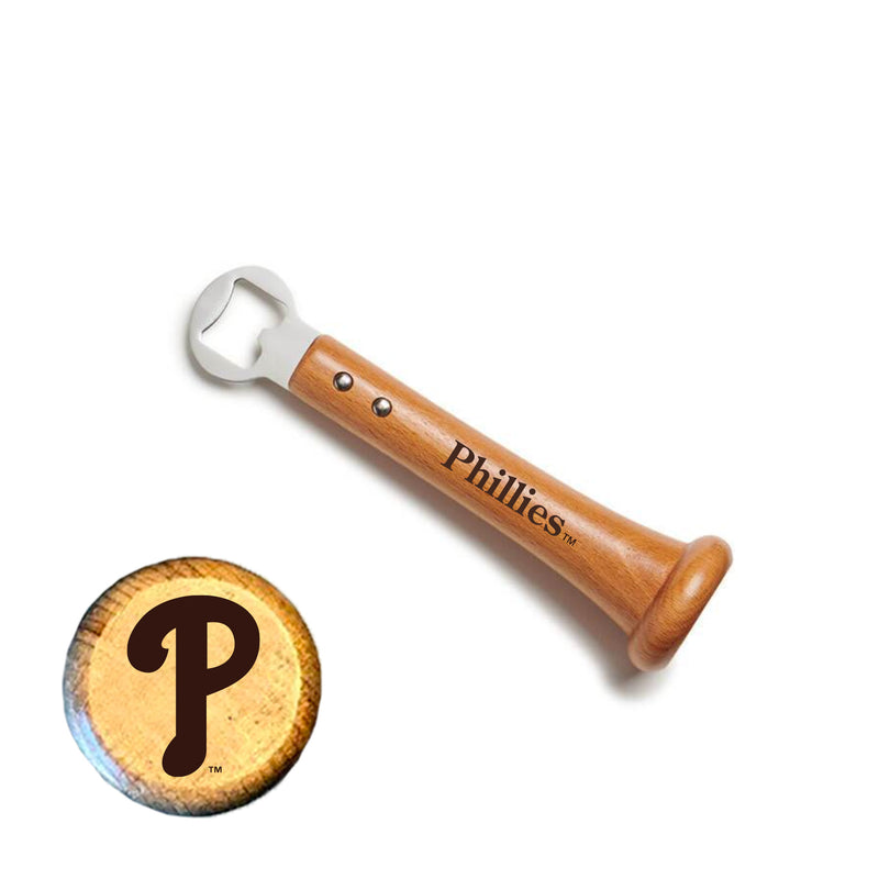 MLB Hardwood Pickoff Bottle Opener, Philadelphia Phillies