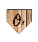 MLB 12-Inch Wooden Home Plate Cutting Board, Baltimore Orioles