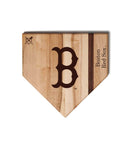 MLB 12-Inch Wooden Home Plate Cutting Board, Boston Red Sox