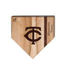 MLB 12-Inch Wooden Home Plate Cutting Board, Minnesota Twins