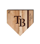 MLB 12-Inch Wooden Home Plate Cutting Board, Tampa Bay Rays