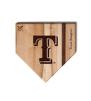MLB 12-Inch Wooden Home Plate Cutting Board, Texas Rangers