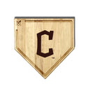 MLB 17-Inch Wooden Home Plate Cutting Board w/Trough, Cleveland Guardians