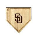 MLB 17-Inch Wooden Home Plate Cutting Board w/Trough, San Diego Padres