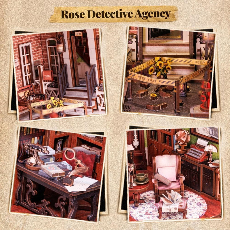 DIY 3D Book Nook Kit Rose Detective Agency 322pcs