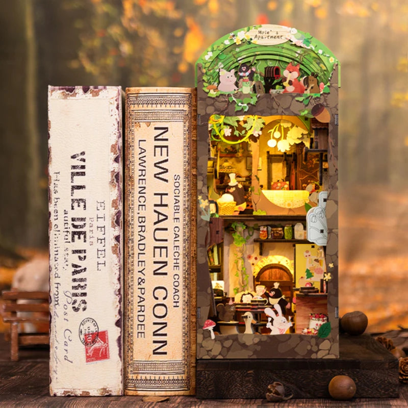 DIY 3D Book Nook Kit Mole's Apartment 253pcs