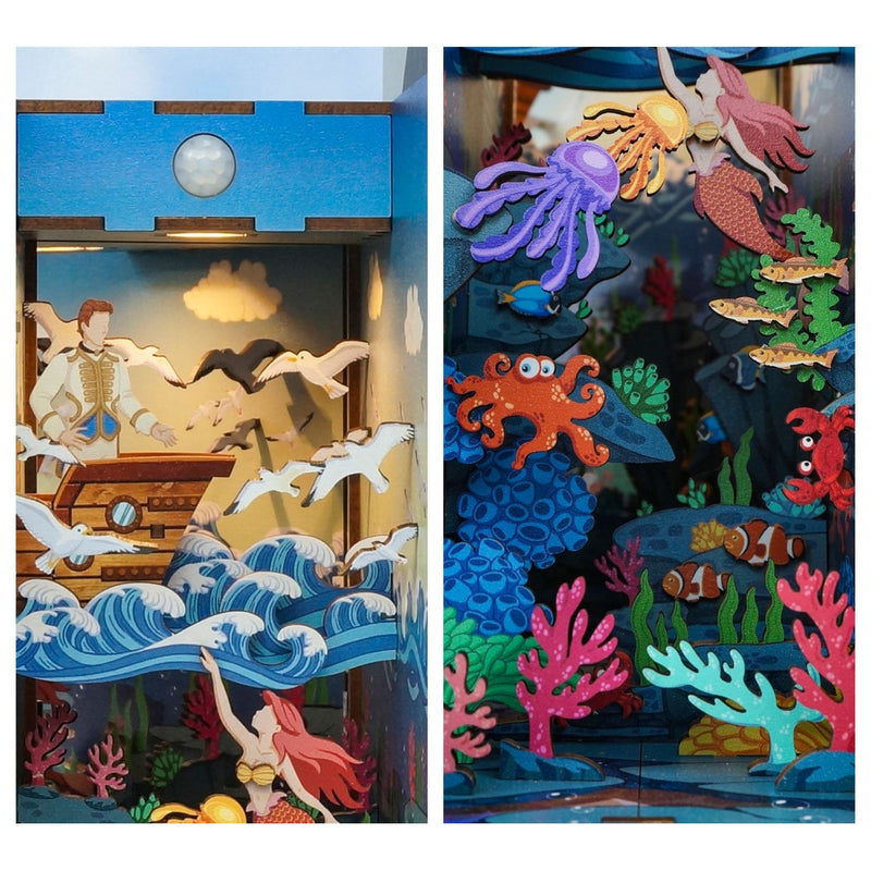 DIY 3D Book Nook Kit Mermaid Story 77pcs