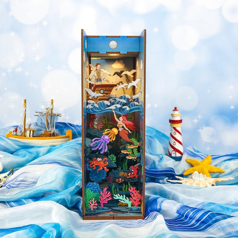 DIY 3D Book Nook Kit Mermaid Story 77pcs