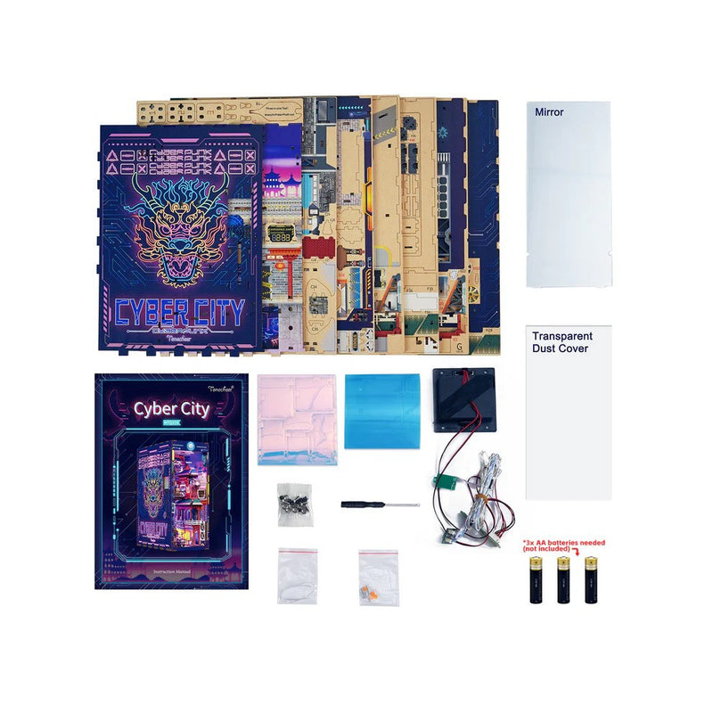 DIY 3D Book Nook Kit: Cyber City 284pcs