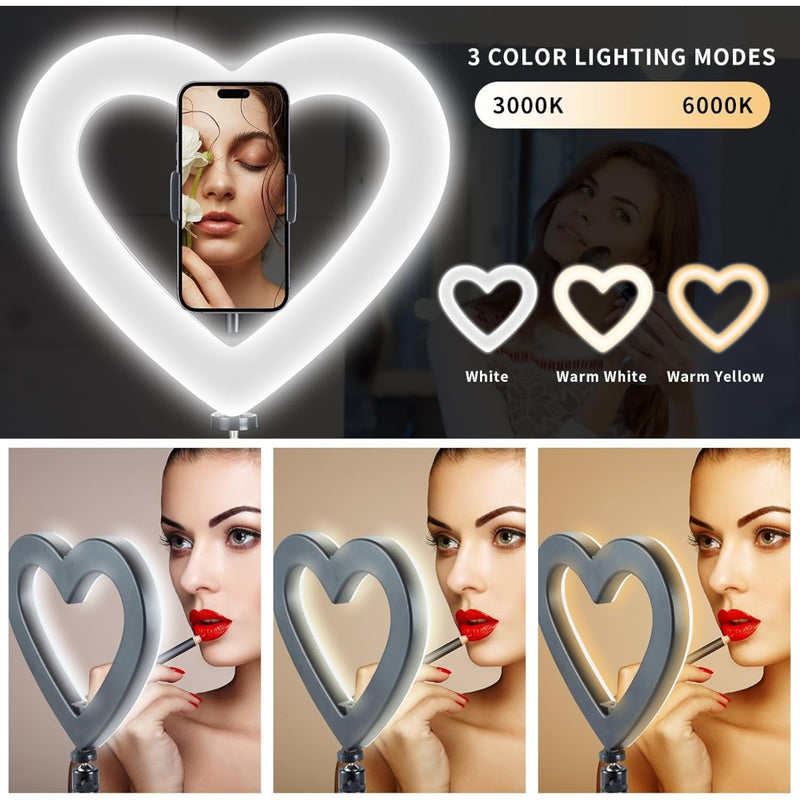 Ring Light LED Multi-Color Heart Shape