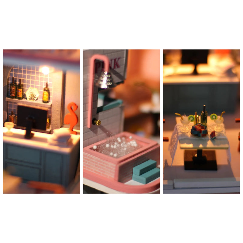DIY 3D House Puzzle Pink Cafe 339pcs