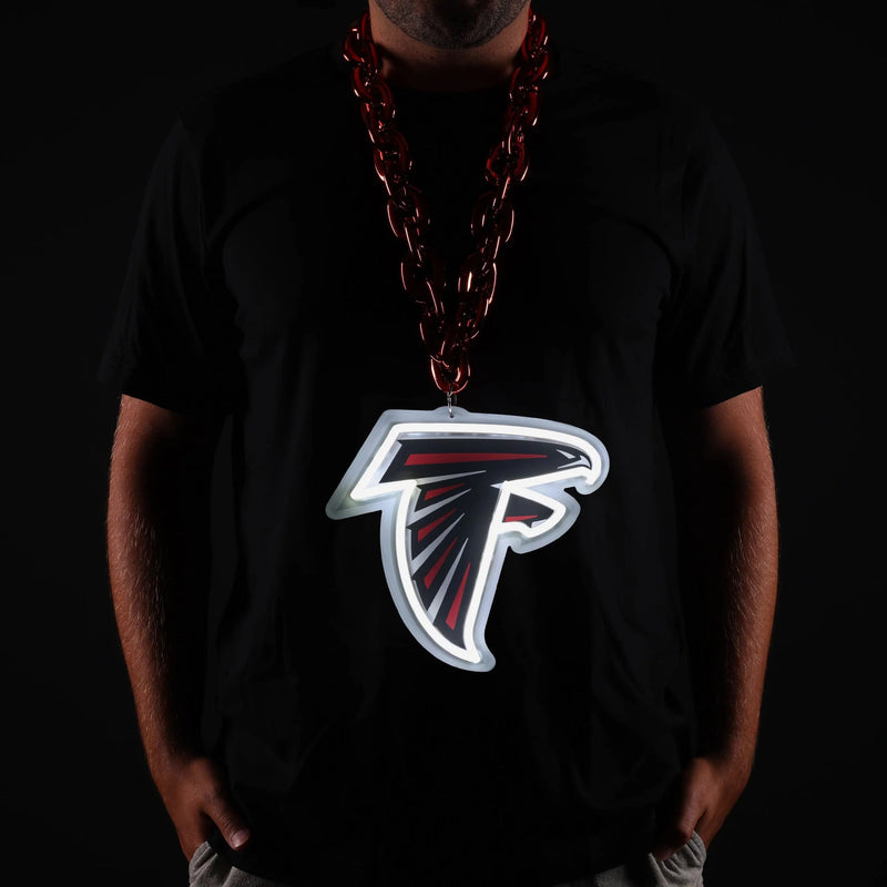 NFL Fan Chain, Big Neon Light Up Team Logo - Atlanta Falcons