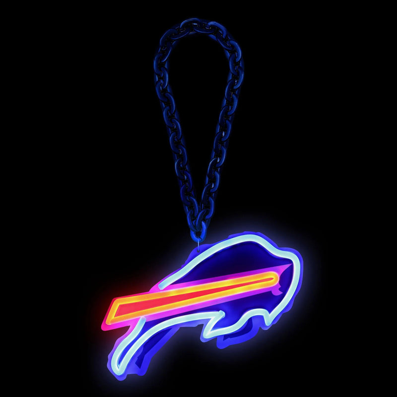 NFL Fan Chain, Big Neon Light Up Team Logo - Buffalo Bills